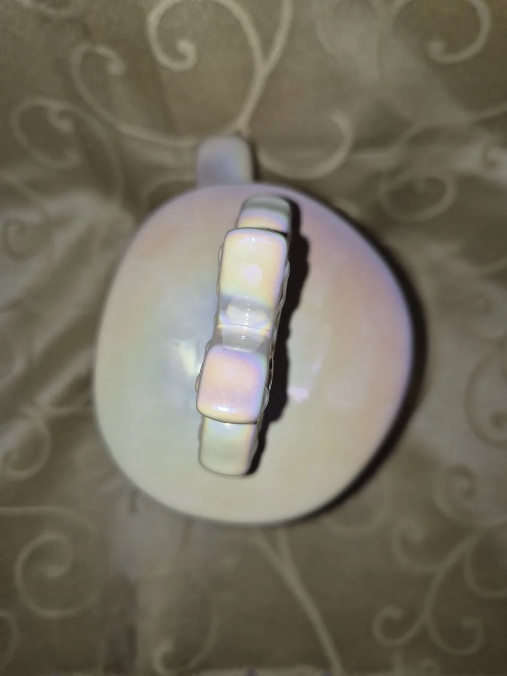 Rae Dunn Iridescent Pastel 'WHITE CHRISTMAS' Mug with Snowflake Lid